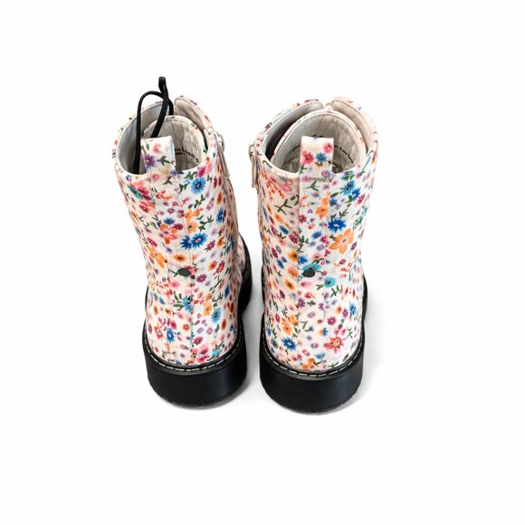 Unionbay Kiwi Floral Combat Boots Platform Lace Up Ankle Boots Chunky 9.5/10 - Picture 4 of 4